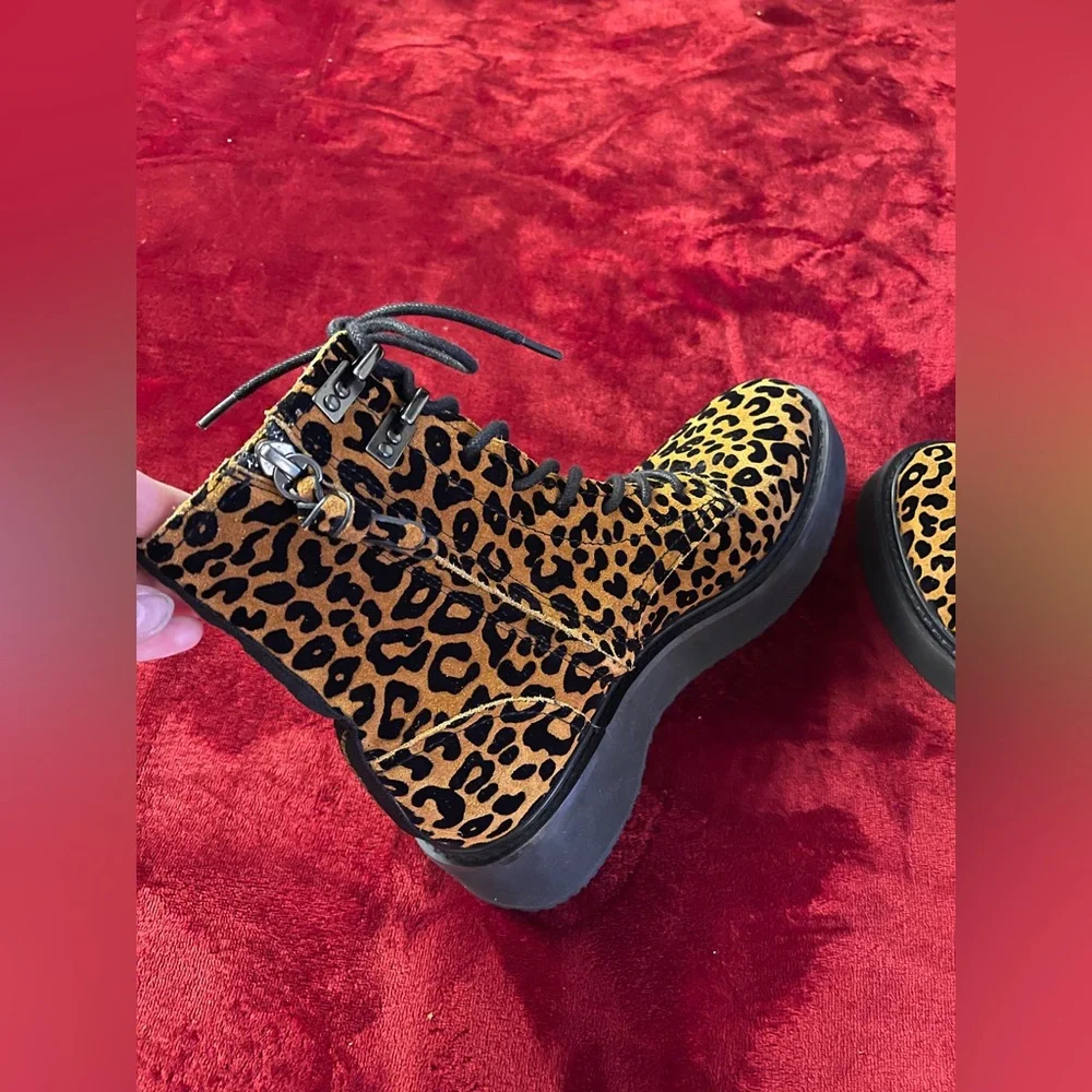 Diane Von Furstenberg DVF In Charge Leopard Ankle Boots‎ 6.5 - Picture 8 of 16